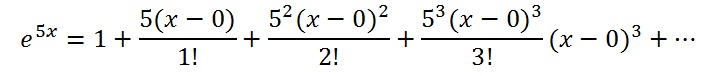 find maclaurin series e^5x